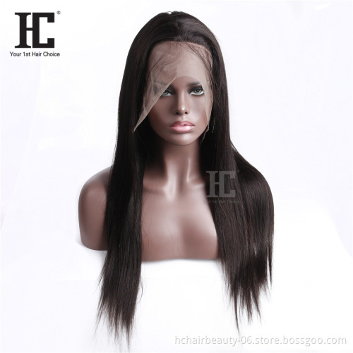 High Quality Human Hair Wigs 360 lace front Wig Brazilian Human Hair Cuticle Aligned Baby Hair Straight 360Lace Frontal Wig